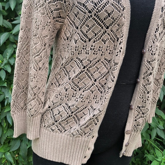 Taupe button down cardigan EUC!! - Picture 7 of 8